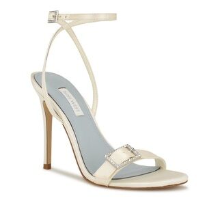 NIB- Nine West Moras Bridal Embellished Strappy Stiletto Sandals
